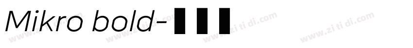 Mikro bold字体转换